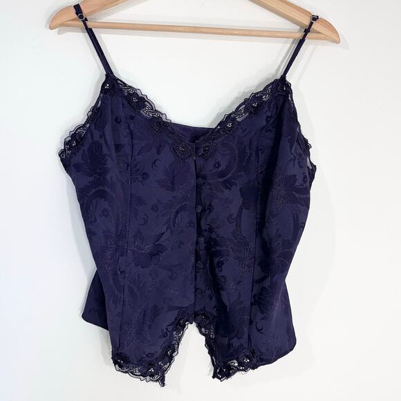 NWT Vintage Victoria's Secret Gold Label Button Cami‎ | Purple Blue | SZ Large - Picture 3 of 10